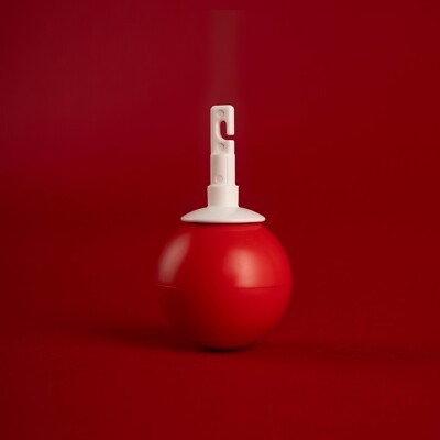 Ambutech Rolling Ball Hook Style Cane Tip Red. (Certified Ambutech Dealer)