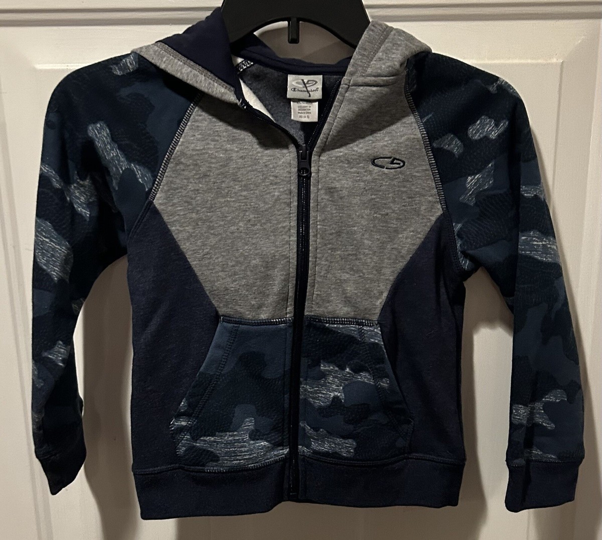 boys xs champion full zip hoodie Kids Youth Camo And Gray New! | eBay