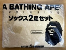2009 A BATHING APE Sox Socks 2 Pair Japan Limited New in Box Free Size Smart 