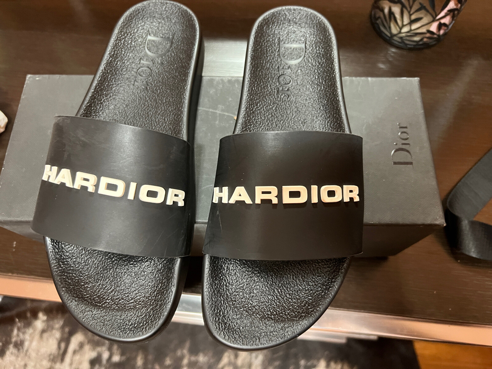 Christian Dior sandals men's black 