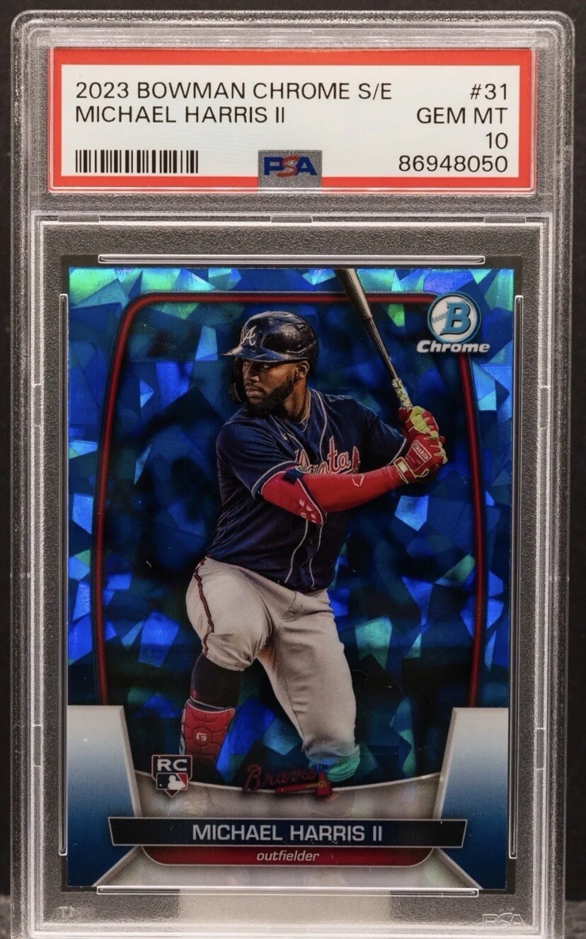 2023 Bowman Chrome Sapphire Michael Harris II Rookie RC #31 PSA 10 Gem Mint