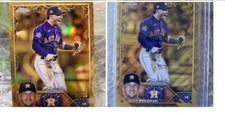 2023 Topps Chrome Gilded Collection Alex Bregman 47/75 & 75/99