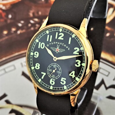 Vintage Watch USSR Sturmanskie Mechanical Wristwatch Pobeda 2602 Navigational