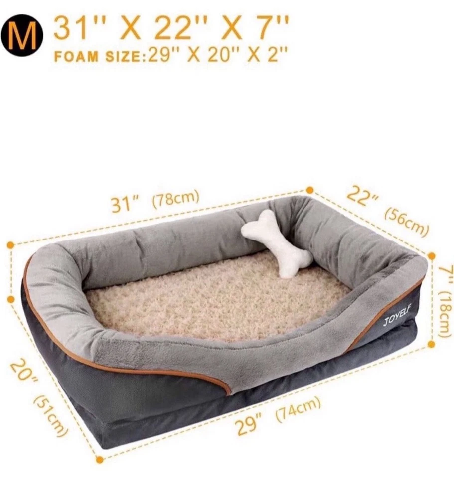 Cojín de espuma viscoelástica para sofá cama para mascotas perro gato alfombra lavable suave extraíble ortopédico Foto 2 de 4