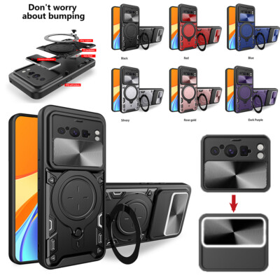 For Google Pixel 10 Pro XL 9A 9 8A 8 Magnetic Ring Stand Rugged Hard Phone Case