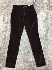 Universal Thread High Rise Skinny Corduroy Pants Womens Size 0 25R Dark Purple