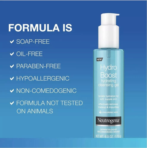 1pk Neutrogena Hydro Boost Hydrating Hyaluronic Acid Cleansing Gel, 6 oz 200ml - Picture 2 of 3