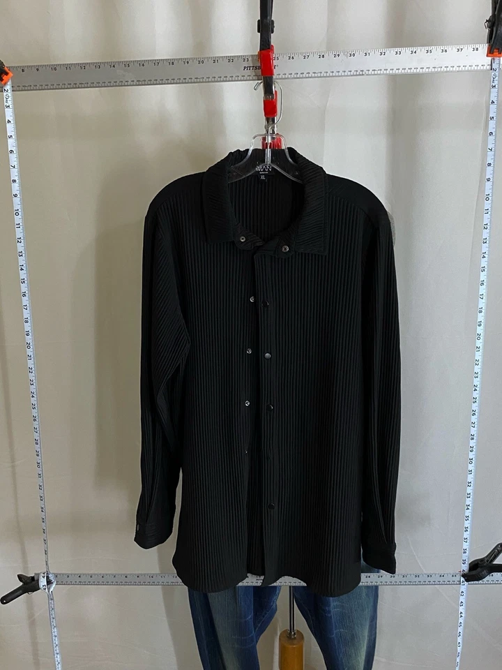 Boohoo Hombre Tejido Grueso SUÉTER Camisa a Presión XL Extra Grande 17 x 35/36  Foto 3 de 4