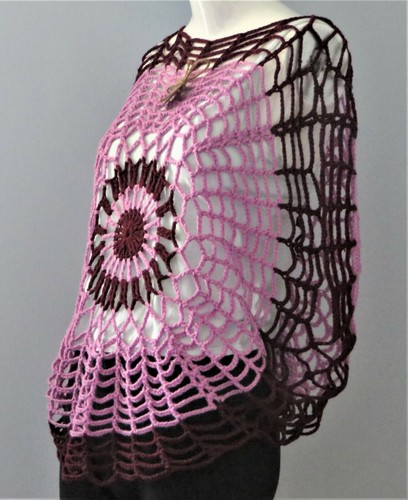 New CYNS Crochet Size S Pink Loose Fitting Sleeveless Boho Blouse Tops - Bild 2 von 6