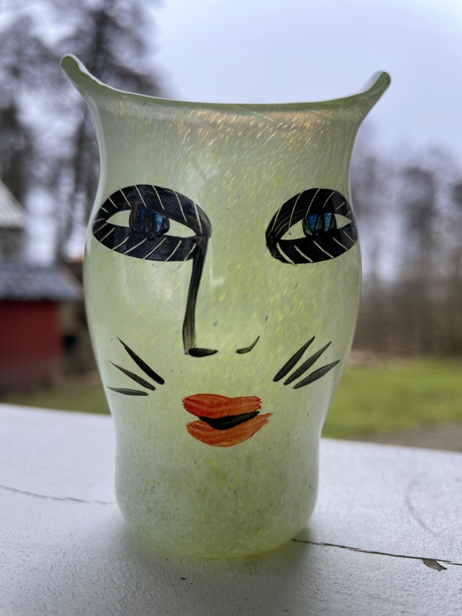 KOSTA BODA オープンマインド 花瓶 Kosta boda@Open minds@Ulrica Hydman Vallien@Beige vase 9cm high