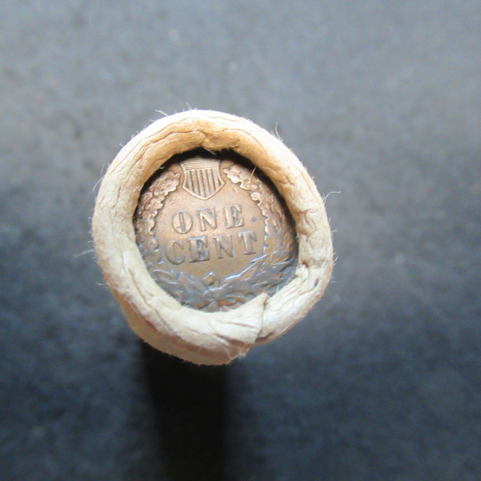 1860 POINTED BUST INDIAN HEAD TAILS PENNY ROLL LOT ROCK RIVER BANK