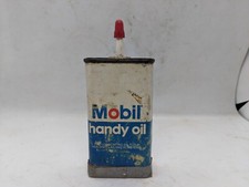 Vintage Mobil Handy Oil 4oz Tin, 1/2 Full