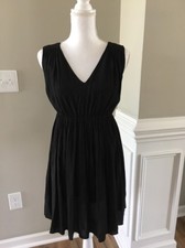 Madewell Magnolia Tie-back Dress Black Sz Xs G4933