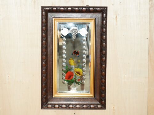 UNIQUE PAIR OF ANTIQUE ITALIAN VENETIAN CARVED REVERSE PAINTED BIRD MIRRORS - Picture 13 of 24