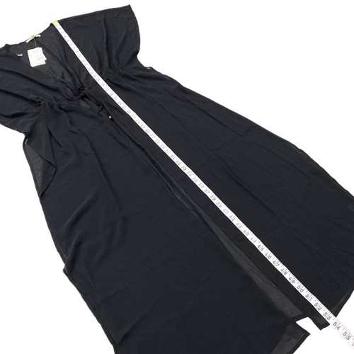 Miken Swim Womens Size M Kimono Maxi Coverup Black - Picture 3 of 8
