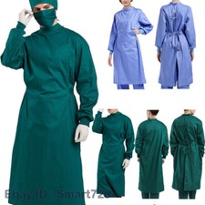 Hombres Mujeres Bata Quirúrgica Abrigo de Laboratorio Protección Aislamiento Ropa Hospital Ropa de Trabajo