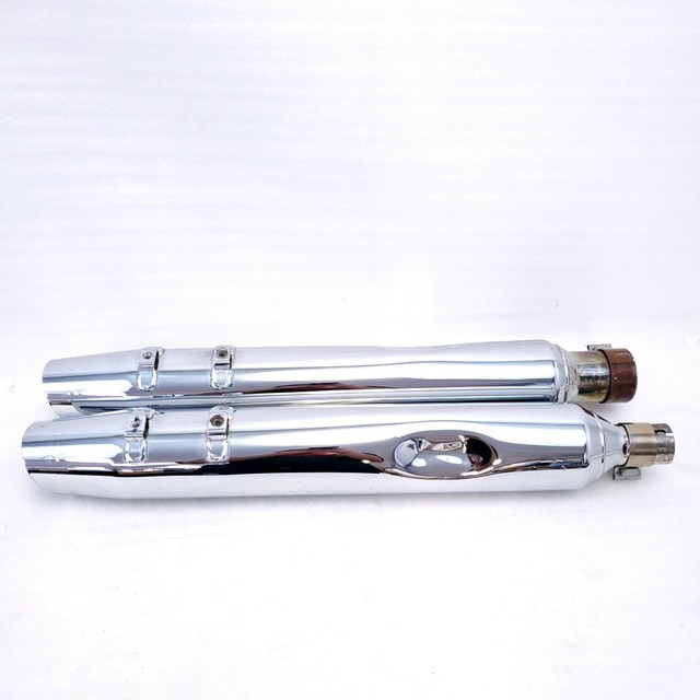 Harley Davidson Chrome Slip On Mufflers Milwaukee 8 Touring OEM '17'20 eBay