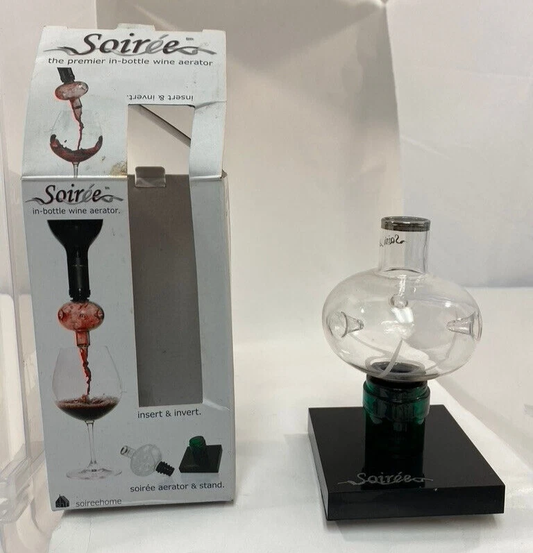 SOIRE'E IN-BOTTLE WINE AERATOR with Stand~EUC - Image 2 of 4