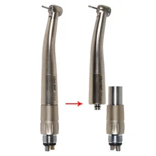 SANDENT Dental Fiber Optic LED Turbine Handpiece fit NSK 6Hole Quick Coupler MD