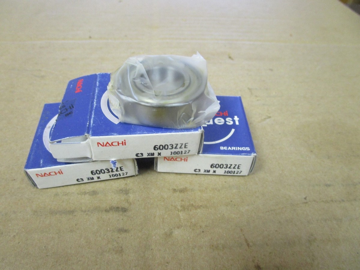 NEW LOT OF 3 NACHI 6003ZZE BALL BEARING | eBay