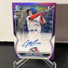 2023 Bowman Baseball Gabriel Martinez Purple Chrome 1st Bowman Auto #’d /250