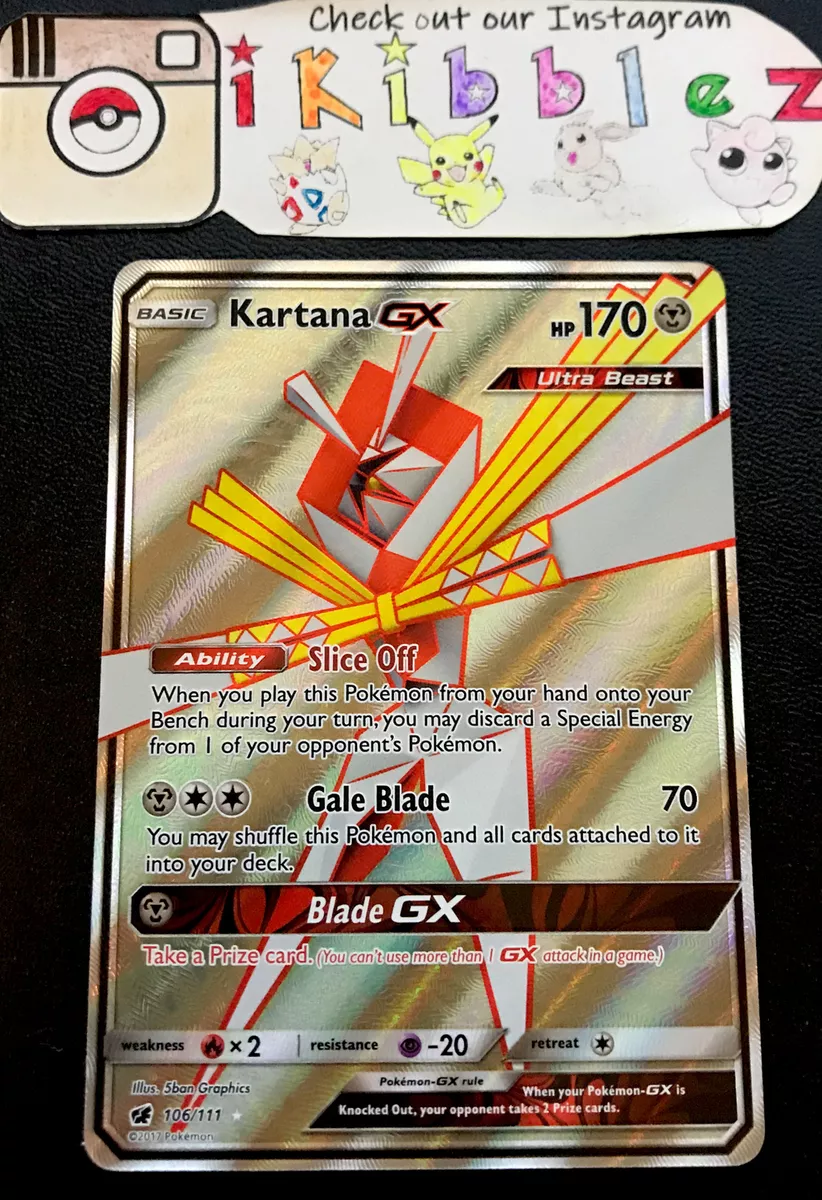 POKEMON CARD - KARTANA GX FULL ART 106/111- CRIMSON INVASION NM