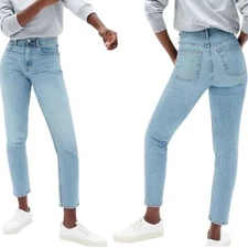 Everlane Jeans Women 28x27 Light Blue The Cheeky Denim High Waist Straight Jeans