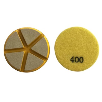 3'' Ceramic Transitional Concrete Diamond Grinding Pads, Set of 3, #400 Grit