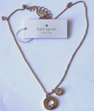 KATE SPADE New York Gold Spot the Spade Clear Rose Gold Necklace