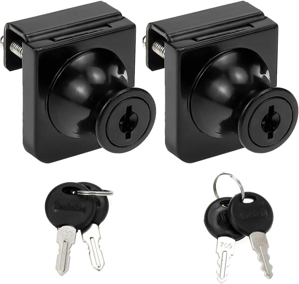 Showcase Lock Zinc Alloy No Drill Glass Door Lock Single Door Lock with Keys (40