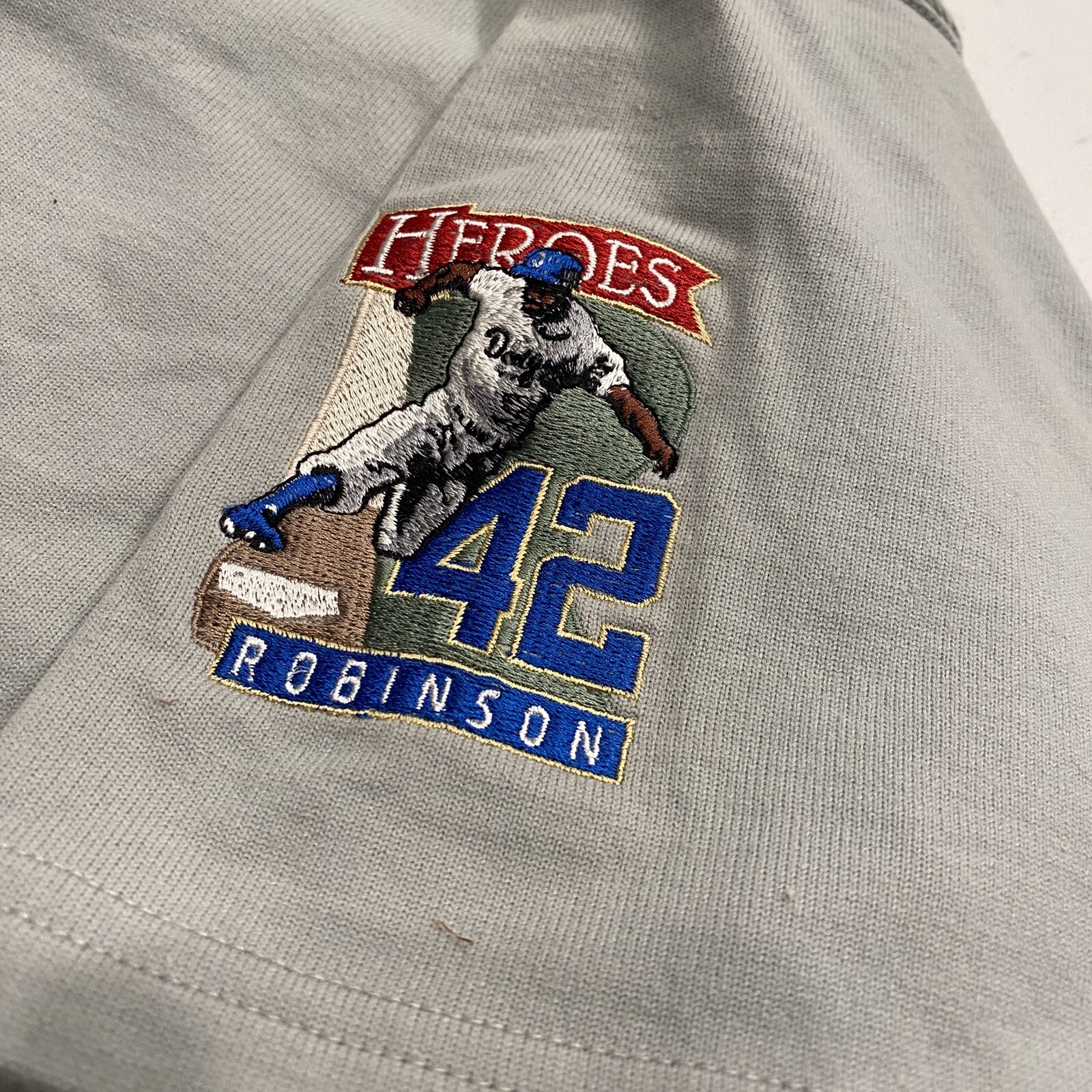 Boston Red Sox by Southland Gray Short Sleeves 44 Jackie Robinson 100