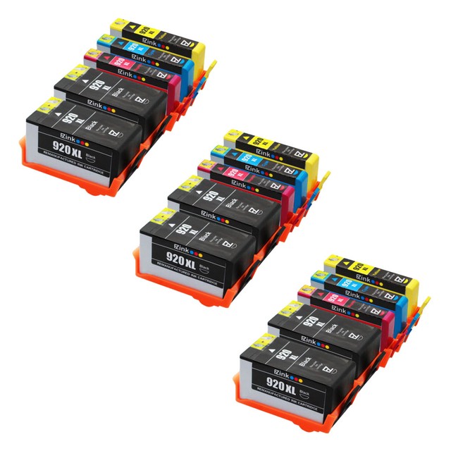 5pack 920xl Black & 920 XL Color Ink for HP Officejet 6500 6500a for