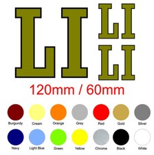 Lambretta LI Stickers Set 120mm/60mm Scooter Leg Shield Panel Quality Decals