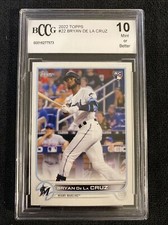 2022 Topps Bryan De La Cruz Rookie Beckett Collectors Club BCCG 10 #22 Marlins