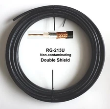 100' ft Noncontaminating Coaxial Cable Double Shield RG213 Type RG213U BR213DS
