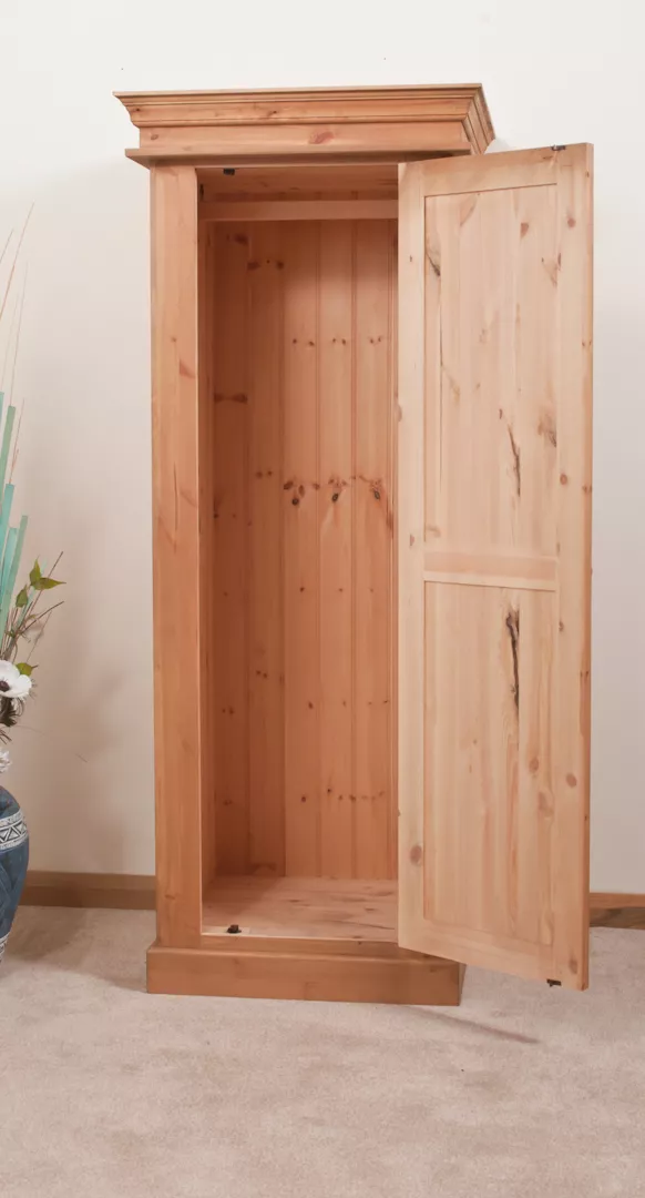 Solid pine outlet single wardrobe