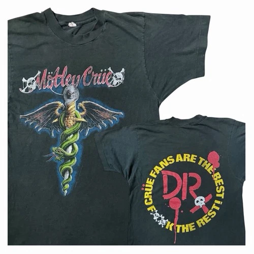 Motley Crue Dr Feelgood Concert T-Shirt Size La 1980s vintage concert t-shirt, vintage, size L, single stitch, B+ condition