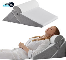 Wedge Pillow Headboard 3PCS Orthopedic Bed Wedge Pillows Set for after Surgery