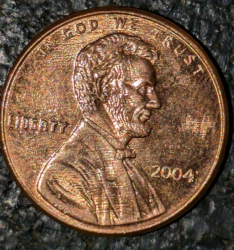2004 1c Memorial Cent BU + Uncirculated ++ Struck Through Grease Error Mirror - Image 3 of 4