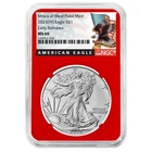 2025 (W) $1 American Silver Eagle NGC MS69 ER Black Label Red Core