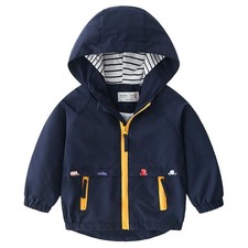 Kids Lightweight Hooded Jacket Windbreaker Toddler Boys Girls Rain Jackets wi...