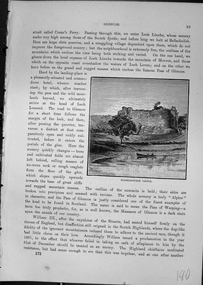 Original alter antiker Druck Dunstaffnage Castle Glencoe Schottland Cassell um 1882