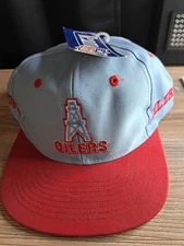 Vintage Houston Oilers NFL Embroidered Drew Pearson Snapback Hat Cap