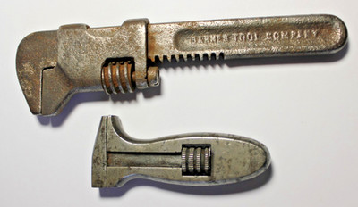 Miniatur Abingden & a Barnes verstellbarer Schraubenschlüssel Vintage Werkzeug Schraubenschlüssel