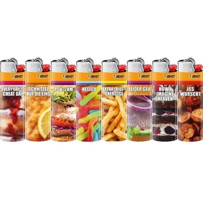 BiC Feuerzeug 8 Stück mit Motiv ''Fast Food''