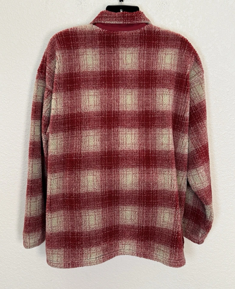 VTG Helly Hansen Sherpa Fleece Pullover Jacket XL USA Plaid Heritage Outerwear - Image 4 of 4