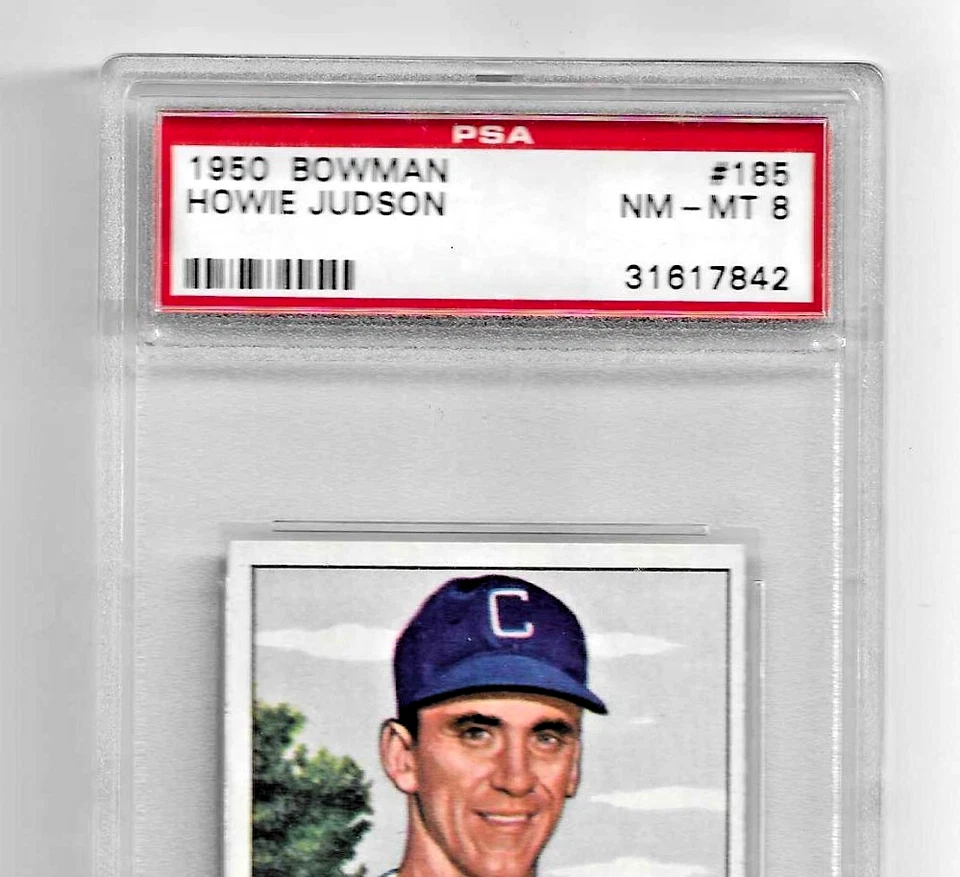 1950 BOWMAN BASEBALL CARD #185 HOWIE JUDSON RC GRADED PSA 8 NQ CHICAGO WHITE SOX - Image 2 of 4