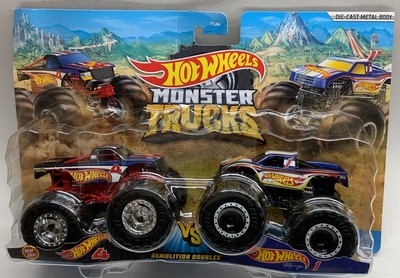 Hot Wheels Monster Trucks  Racing #1 vs Racing #4 2020 Release Smoke Free Rare