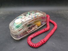 Vintage Radio Shack 43-371A See Through Clear Push Button Phone Retro Untested