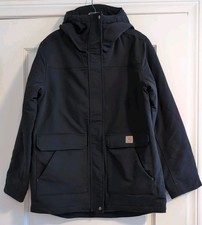 Carhartt Jacket Womens M Black Super Dux Rain Defender Hood Relaxed Thinsulated